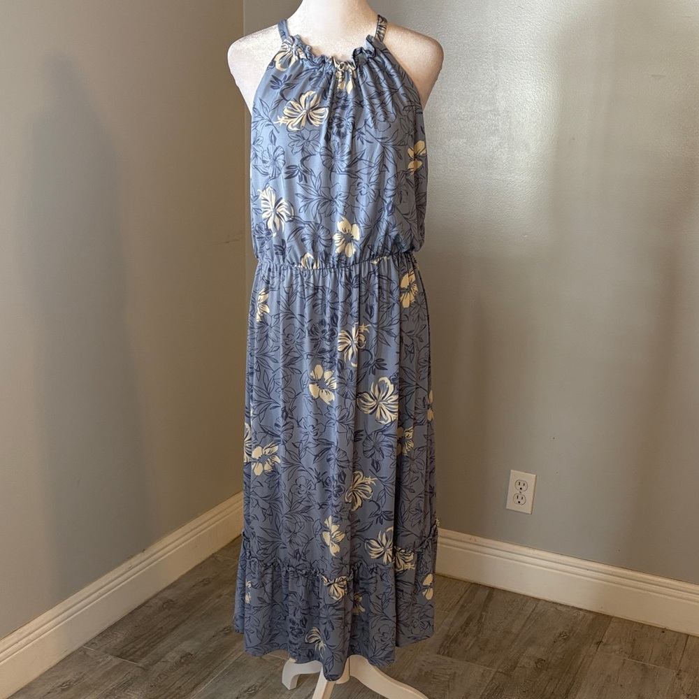 [GILLI] Blue Floral Maxi Dress - Size Large NWT
